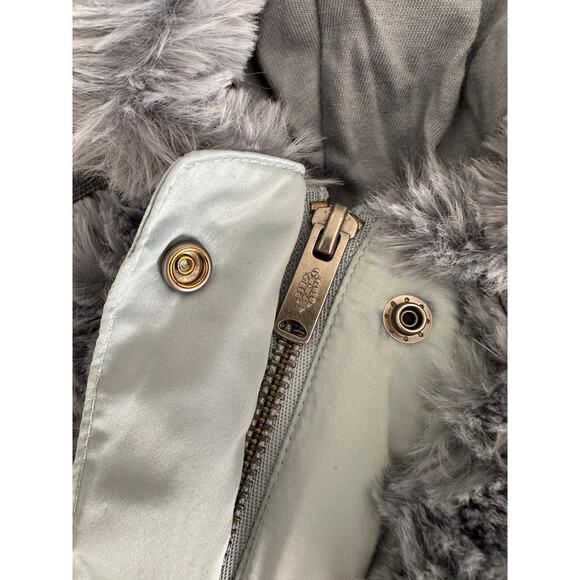 FREE PEOPLE MOVEMENT Love It Soft Faux Fur Zip Up Hoodie Jacket Blue Size XS - Picture 9 of 10